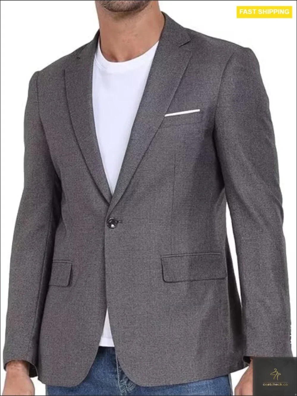 Classic Lightweight Blazer Sport Coat Elegant Business Casual Wedding Party